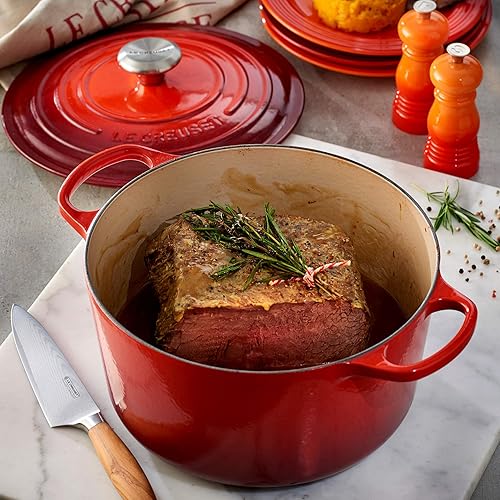 Le Creuset 21195241402430 Signature Cocotte Rond Haute 24 cm Fonte Noir Brillant - Nail Gallerys