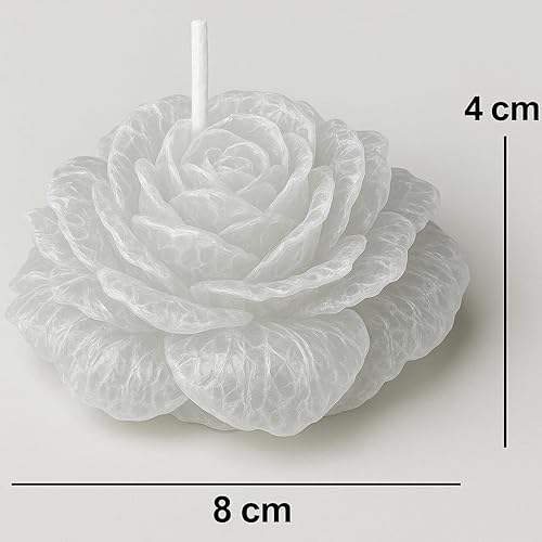 Lot de 12 Bougies Fleurs Blanches – Sculpturales & Élégantes – Cadeaux Invités Mariage, Baptême, Anniversaire – Déco Table et Maison – Ambiance Chaleureuse – 15h de Combustion - Nail Gallerys
