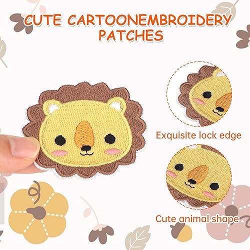 26 Pieces Patch Thermocollant à Coudre Enfant, Animaux Ecusson Iron on Patches, Ecusson a Coudre Thermocollant Patch Brodé, DIY Broderie Autocollant pour Vestes Sacs dos Jeans Réparation Bricolage - Nail Gallerys