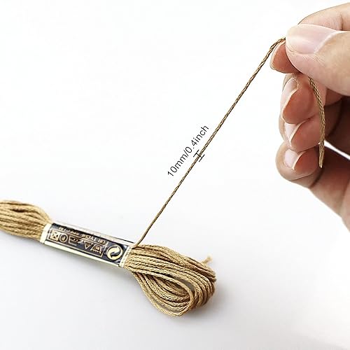 SZCXDKJ Lot de 14 écheveaux de fil à broder Marron - Nail Gallerys