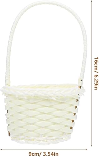 Lot de 5 paniers de rangement en plastique style pastoral - Petits paniers de rangement pour fleurs et fruits - Corbeilles décoratives tissées à la main pour la maison - Nail Gallerys