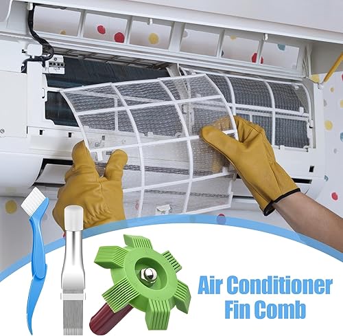 Climatiseur Fin - Outil de redressement des ailerons pour les systèmes AC, radiateur et CVC | Brosse de nettoyage des bobines, peigne à condenseur, outil de réparation des ailettes d'échangeur de chal - Nail Gallerys