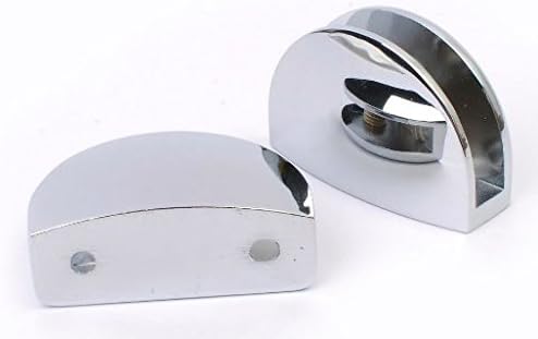 BSM Marketing Étagère en verre trempé noir brillant pour salle de bain, chambre à coucher, bureau avec grande finition chromée, 500 mm x 100 mm, 6 mm d'épaisseur - Nail Gallerys