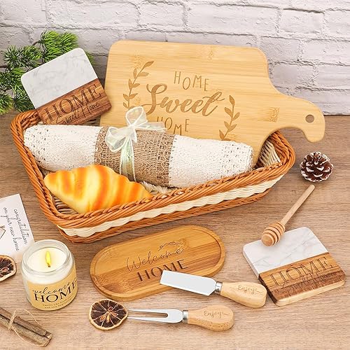 pengtai Cadeau de pendaison de crémaillère, cadeau unique de pendaison de crémaillère, idée cadeau pour nouvelle maison, panier de service tissé, chemin de table, cadeaux pour couples, femmes et - Nail Gallerys