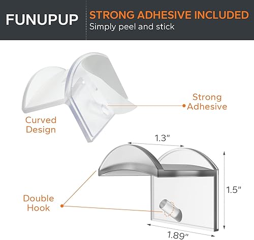 FUNUPUP Crochets de Chapeaux, 16 Pièces Support Mural Porte Chapeaux Adhésif Porte Casquette de Baseball Organisateur (Transparent) - Nail Gallerys