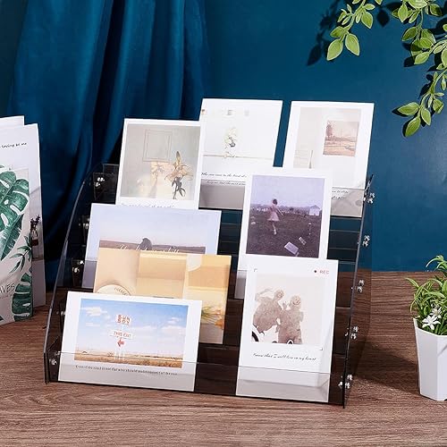 UNICRAFTALE Présentoir à Cartes de Vœux à 5 Niveau Présentoir à Café en Acrylique Présentoirs à Autocollant Portable Tour à Cupcakes Support pour Carte Postales pour Marque Pages Fournitures de Table - Nail Gallerys