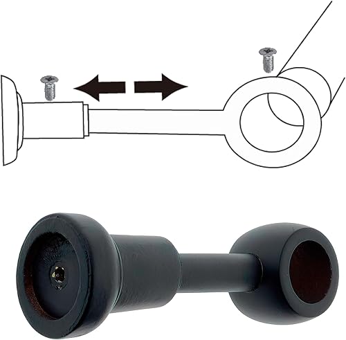 GIRASOLE HOME Support long réglable 140-160 mm en bois pour tiges de diamètre jusqu'à 28 mm 2 pièces (naturel) - Nail Gallerys