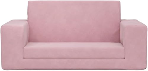 Générique Canapé-lit pour Enfants 2 Places Rose Peluche Douce,Meubles,Mobilier pour bébés & Tout-Petits,Rose,5.73 LB,357033 - Nail Gallerys