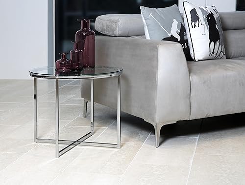 AC Design Furniture ABC Home Table d'appoint chromée de Style scandinave Argent - Nail Gallerys