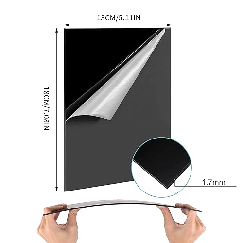 Taiyeestar 10 pièces plaque acrylique noire 13 x 18 cm, plaque en plastique verre acrylique plaques acryliques 2 mm, plaques en plastique pour affichage, peinture - Nail Gallerys