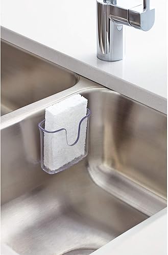 iDesign porte éponge cuisine, petit support éponge avec ventouse en plastique, accessoire cuisine pour éponge ou grattoir, transparent - Nail Gallerys