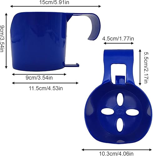 4 Pièces Porte Gobelet Piscine, Accessoire Piscine Hors Sol pour Barre De 5cm, Plateau Anti-Déversement Suspendu Au Bord De La Piscines pour Canettes Bouteilles Lunettes De Soleil - Nail Gallerys