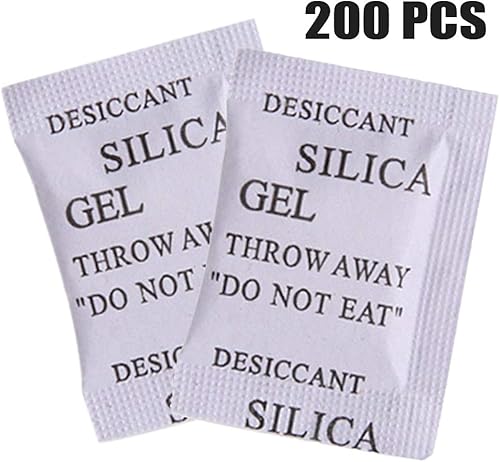 Lot de 200 sachets de gel de silice déshydratant absorbeur d'humidité et d’odeurs à utiliser pour la nourriture, les armoires, les placards - Nail Gallerys