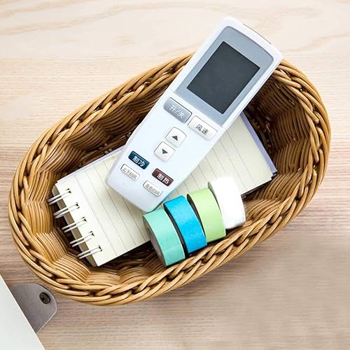 VENEKA Lot de 6 paniers à pain ovales en osier tissé, 25,4 cm, panier de rangement pour nourriture, fruits, cosmétiques, table et salle de bain - Nail Gallerys