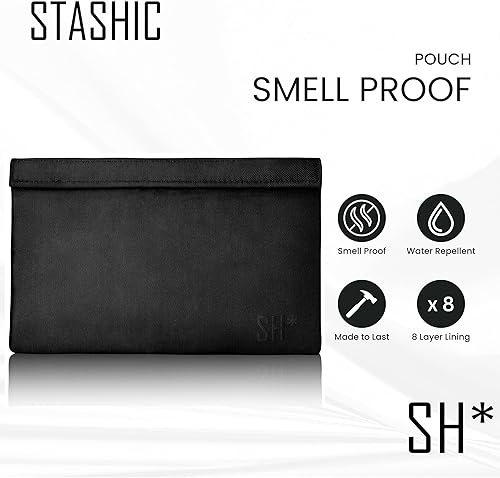 STASHIC Sac Anti-odeurs - Pochette - Doublure en Charbon Actif - Rangement Anti-odeurs - SH* - Nail Gallerys