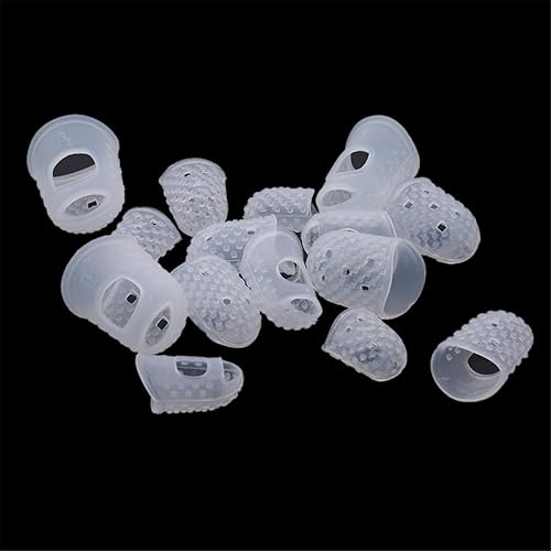 N-K Lot de 15 dés à coudre en silicone - Respirant - Pour couture à la main - Transparent - Portable et utile - Nail Gallerys