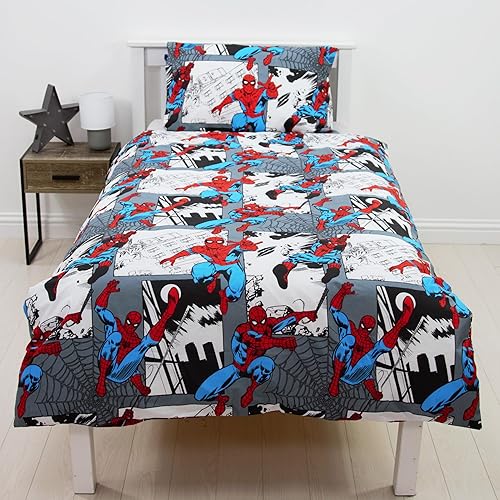 Spiderman DUSMPSDS002UK1 Housse de Couette, Red, 200 x 130cm - Nail Gallerys