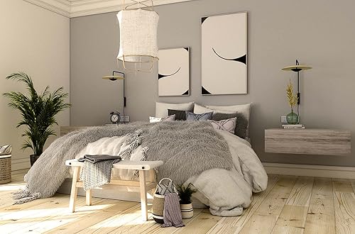 VCM 911527 Blado Tiroir Mural Bois Beige 30 x 92 x 30 cm - Nail Gallerys