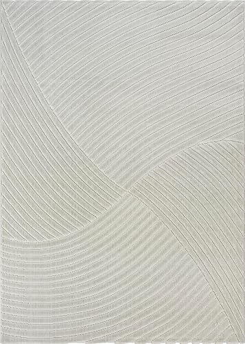 the carpet Parma Tapis Salon, Chambre à Coucher, adapté à l'extérieur, Poil Ras Moderne avec Effet Relief, Doux et Confortable, Gris, 80 x 150 cm - Nail Gallerys