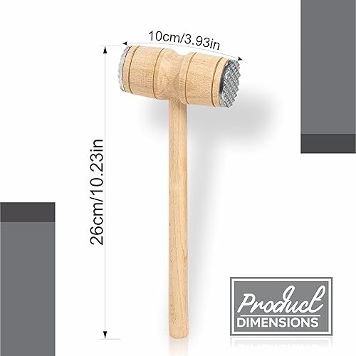 Attendrisseur de viande, marteau à viande, maillet à viande, attendrisseur de viande, maillet pour steak, poulet, volaille, bœuf, outil pour cuisine, barbecue, manche en bois, anti-taches, chef de - Nail Gallerys