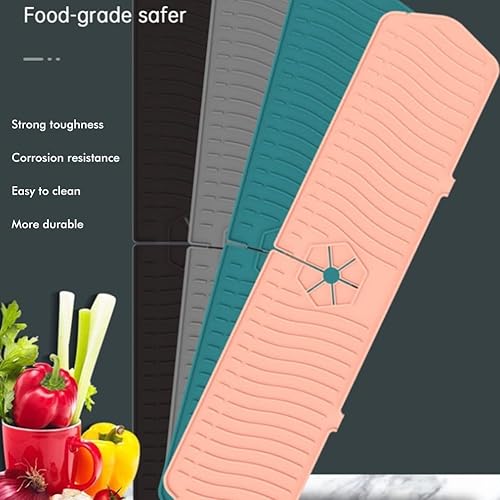 Protection contre les éclaboussures D'évier de Cuisine, Grand Tapis de Récupération D'eau de Robinet en Silicone, Tapis de Drainage D'évier Derrière le Robinet pour Comptoir de - Nail Gallerys