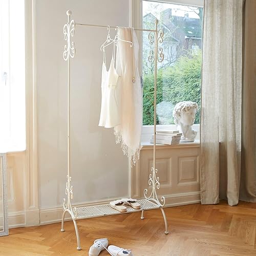 Loberon Portant Épinay - H/L/P env. 179/79/43 cm - Blanc Vieilli - Nail Gallerys