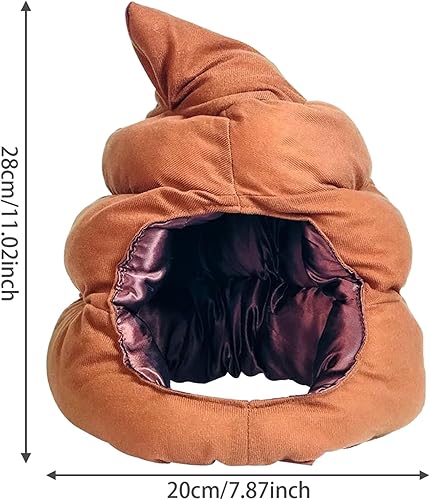 Wedhapy Chapeau Caca drôle de Coton Chaud Coton Costume de Carnaval Doux Chapeaux Fous décoratifs pour Les Enfants Hommes pour Photos de Cosplay fête faveur Chapeau de Merde Costume de Caca - Nail Gallerys