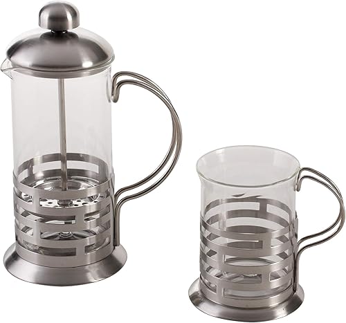 Axentia 223565 Cafetière à Piston Métal Argent 19,8 x 13,4 x 8,8 cm - Nail Gallerys