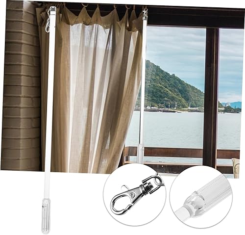 AOKWAWALIY Tringle à rideau - Accessoires à pousser et tirer - Baguette de levier en acrylique - Ouvre-clé - Baguette de rideau à levier à main pour rideaux - Nail Gallerys
