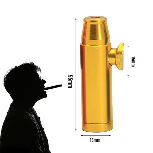 Lot de 5 boules de snuff en métal - Plat - Anti-fuite - Portable - Avec cinq mini entonnoirs - Doré - Nail Gallerys