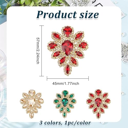 FINGERINSPIRE Hotfix Strass Applique Forme de Larme Strass Appliques de Mariage de Mariée Cristal Patchs Fantaisie Perlé Fleur Patch Femmes Mode pour Cadeaux Vêtements Décoration - Nail Gallerys