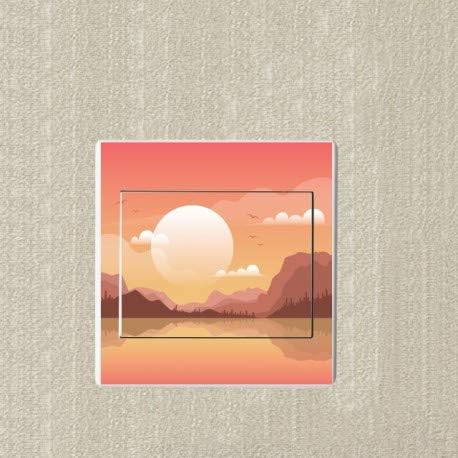 Bearn Paysage 2 Sticker Interrupteur Autocollant - Compatible avec tous les interrupteurs standards - Plaque murale autocollante - Fabriqué en France - Nail Gallerys