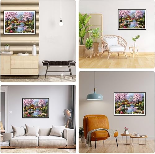 DAERLE Jardin paradisiaque Peinture Diamant 5D, Paysage Diamond Painting Broderie Diamant Kit Complet, Kit de Peinture Diamantée DIY pour Enfants Adulte, Peinture Diamant Décoration Murale 40x30cm - Nail Gallerys