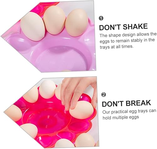 Yardwe 3 Pièces Plateau De Stockage D'oeufs Plat De Cuisine Décoratif Plat De Service Aux Œufs Contenant D'oeufs Mimosa Porte-oeufs De Cuisine De Pâques Plastique Moule à Gâteau La Grille - Nail Gallerys