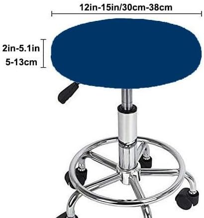 Housse Tabouret Rond 30-38cm Housse Tabouret de Bar Rond, Matériau de Qualité Beau et Doux élastique,étanche à la Poussière et Lavable,Convient Aux Tabourets Ronds et Carrés ( Color : #35 , Size : 1 p - Nail Gallerys