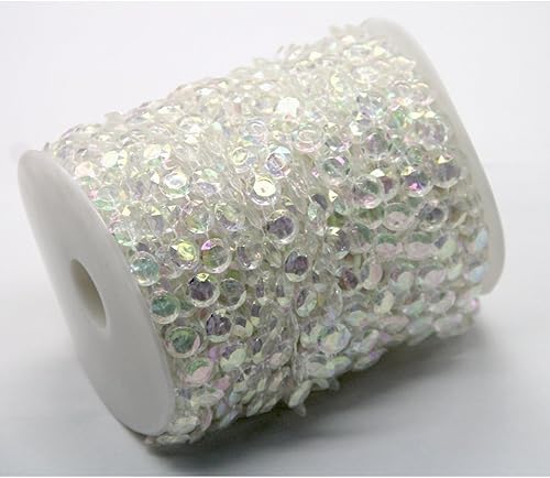 Ewparts 30M Cristal Garland Diamant Acrylique Perles Perles chaîne Perles chandlier, pour brins Suspendu Rideau Drop décoration de la Maison (Colored) - Nail Gallerys