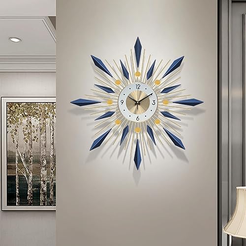 Ergocar Horloge Murale, Grande Horloge Murale de Cuisine décorative élégante et Simple, Horloge Murale Moderne en métal silencieuse sans tic-tac, adaptée au Salon, à la Chambre à Coucher - Nail Gallerys