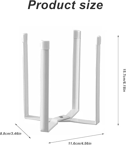 PARFCO Égouttoir Biberons, Pliable Sèche-Biberons, Acier au Carbone Peint Support Bouteille, Blanc Petite Taille, Stable et Antidérapant, pour Gobelets et Bouteilles - Nail Gallerys