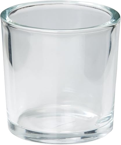 innaGLAS INNA-Glas Bougeoir Levin, Cylindre/Rond, Transparent, 14cm, Ø14cm - Photophore/Verre décoratif - Nail Gallerys