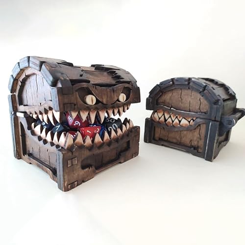 Zhongkaihua Coffre de rangement médiéval avec plateau en bois vintage pour décoration d'Halloween, carnaval - Nail Gallerys