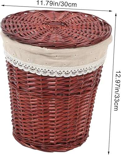 Holibanna Panier De Rangement En Rotin Panier à Linge Avec Couvercle Tissé Vêtements Jonc De Mer Paniers à Linge Organisateurs Et Rangements De Buanderie Panier à Linge Sale Osier - Nail Gallerys