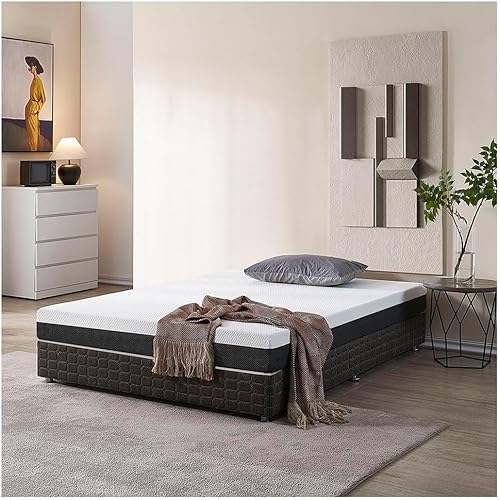 keepsweets Matelas en mousse froide 7 zones, dureté H3, sans odeur, bonne respirabilité, confortable, housse amovible et lavable, enroulable (18 cm, 90 x 200 cm) - Nail Gallerys