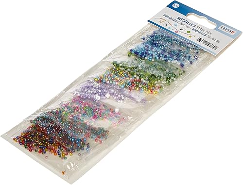 GLOREX Mix perles rocailles, Multicolore, taille unique, 6 1630 166 - Nail Gallerys