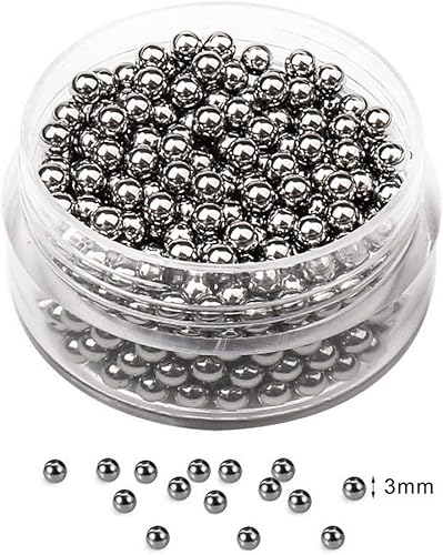 800 Pièces/2 boîtes Perles de Nettoyage, 3 mm Réutilisable Boules de Nettoyage en Acier Inoxydable Billes Nettoyantes avec Boîte de Rangement pour Carafe Vase Bouteille (Argent) - Nail Gallerys