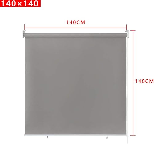 JNGLGO Store extérieur - Store thermique à traction latérale - Protection contre les regards indiscrets et l'extérieur - 100 x 140 cm - Anthracite - Nail Gallerys