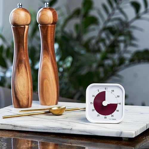 Time Timer Home Mod - 60 Minute Visual Timer Edition Home - pour l'outil d'étude de Fournitures Homeschool, minuterie pour Le Bureau, Bureau d'enfants et des réunions, avec Fonctionnement Silencieux - Nail Gallerys