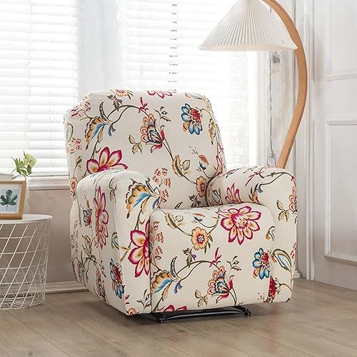 MeRcri Housse de Fauteuil Relax Electrique 1 Place Housse de Fauteuil Relax Inclinable Extensible 4 Pièce Imprimé Antidérapant Couvre pour Fauteuil Relax Inclinable (Color : #108) - Nail Gallerys