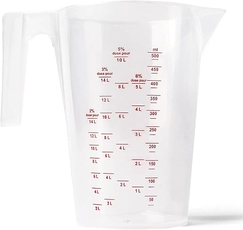 Ipone Mesure Gradué - 500 Ml Transparent - 1 Pièce - Mesureur de Volume Huile - Nail Gallerys