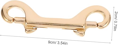 Anneome 2 Pièces clip de en laiton agrafe mousqueton à double extrémité clé pivot Crochet de homard en laiton massif fermoir mousqueton de en laiton fermoir mousqueton Golden - Nail Gallerys