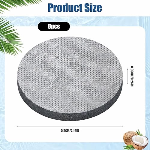 Lot de 8 Disques Filtrants à Eau pour Brita Fill and Go Bouteilles Filtrantes, Réduit les PFAS, le Chlore, les Microparticules, d'Autres Substances Altérant le Goût Dans l'Eau Potable - Nail Gallerys